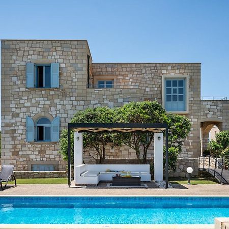 Beachfront Villa Turquoise With Private Pool, Bbq And Ping Pong Table Chania  Exterior foto